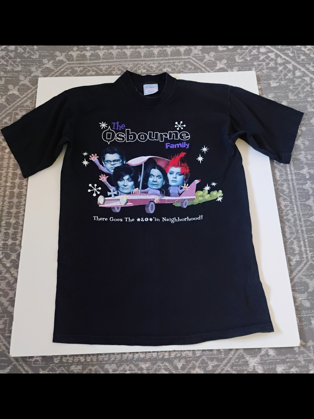 The Osbourne Family Y2K Black Graphic Logo T Shirt Size M